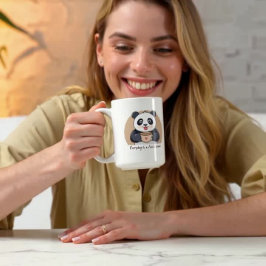 Cute Panda with Coffee コーヒーマグカップ