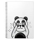 Cute Panda With Glasses ノートブック (正面)