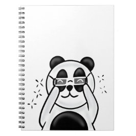 Cute Panda With Glasses ノートブック