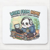 Cute Panda Work From Home   マウスパッド (正面)