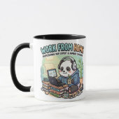 Cute Panda Work From Home   マグカップ (左)