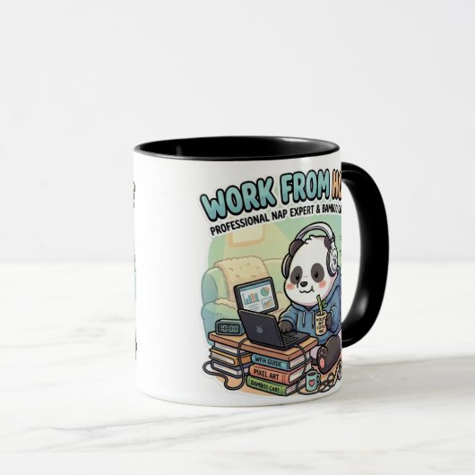 Cute Panda Work From Home   マグカップ (正面右)