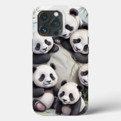 Cute Pandas Group Photo Case-Mate iPhoneケース (裏面)