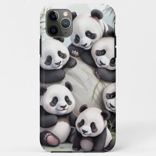 Cute Pandas Group Photo Case-Mate iPhoneケース (裏面)