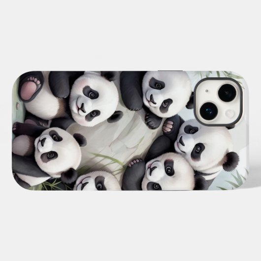 Cute Pandas Group Photo Case-Mate iPhoneケース (裏面 (横))