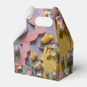 Cute Paper Cut Bunny Easter Party Gift Box フェイバーボックス (裏面サイド)