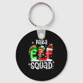 Cute Para Elf Squad Funny Christmas Elf Kids Teach キーホルダー (正面)