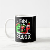 Cute Para Elf Squad Funny Christmas Elf Kids Teach コーヒーマグカップ (左)