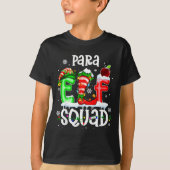 Cute Para Elf Squad Funny Christmas Elf Kids Teach Tシャツ (正面)