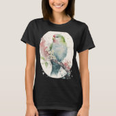 Cute Parakeet Japanese Cherry Blossom Budgie Sakur Tシャツ (正面)
