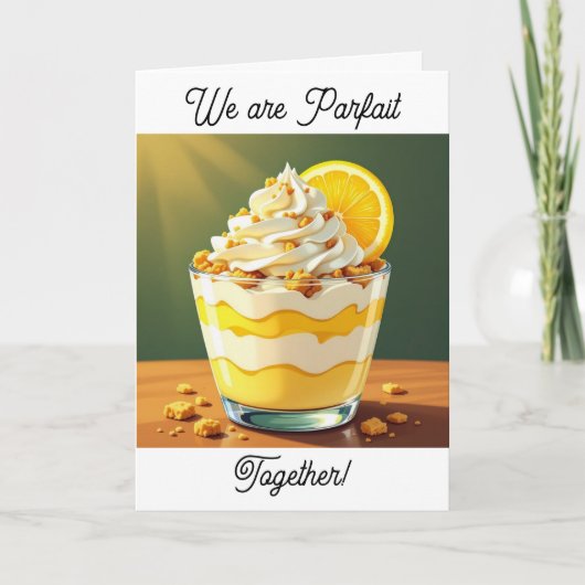 Cute Parfait Happy Anniversary Love カード (正面)