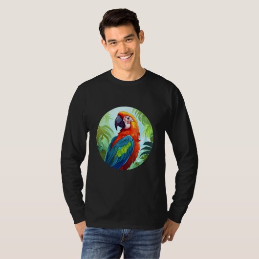 Cute Parrot Bird Parrot Motif Birds Parrot Design Tシャツ (正面フル)