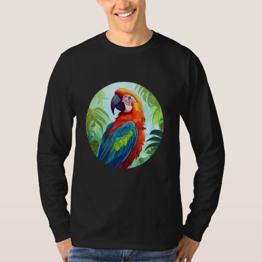 Cute Parrot Bird Parrot Motif Birds Parrot Design Tシャツ (正面)