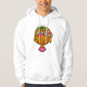 Cute Pasta Polo Character Holding Flowers T-Shirt パーカ (正面)