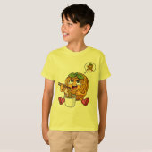 Cute Pasta Polo Eating Noodles T-Shirt Tシャツ (正面フル)