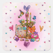 Cute Pastel スクエアシール (正面)