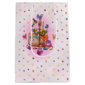 Cute Pastel ミディアムペーパーバッグ (裏面)