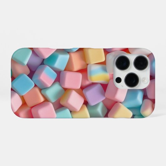 Cute Pastel Abstract Blocks Phone Sticker iPhoneケース (裏面横)