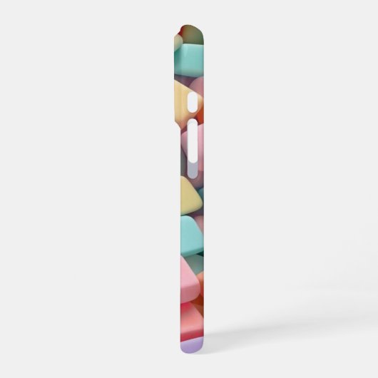 Cute Pastel Abstract Blocks Phone Sticker iPhoneケース (左側面)