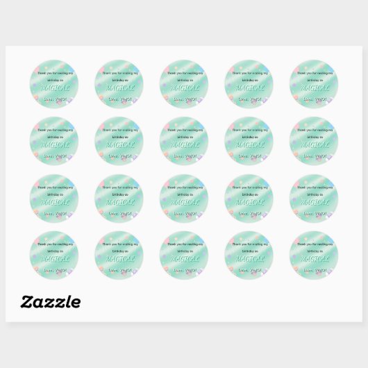 Cute Pastel Aesthetic Stickers  ラウンドシール (シート)