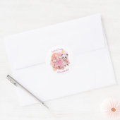 Cute Pastel Animal Birthday Stickers ラウンドシール (封筒)