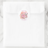 Cute Pastel Animal Birthday Stickers ラウンドシール (バッグ)