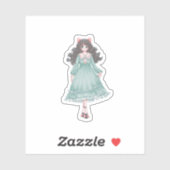 Cute Pastel Anime Girl Doll Aesthetic Vinyl  シール (シート)