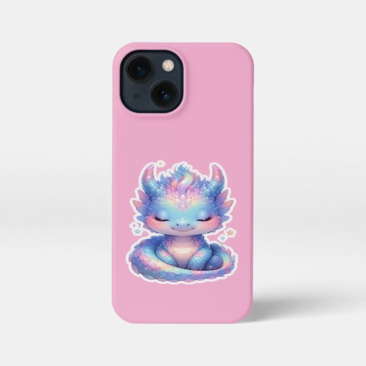 Cute Pastel Baby Dragon  iPhoneケース (裏面)