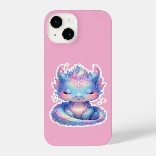 Cute Pastel Baby Dragon  iPhoneケース (裏面)