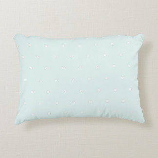 Cute pastel background Polka dots Nursery Blue アクセントクッション