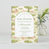 Cute Pastel Barnyard Celebration Baby Shower 招待状 (スタンド正面)