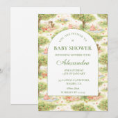 Cute Pastel Barnyard Celebration Baby Shower 招待状 (正面/裏面)