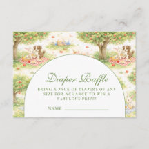 Cute Pastel Barnyard Celebration Diapper Raffle