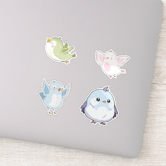 Cute Pastel Birds Vinyl Stickers シール