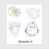 Cute Pastel Birds Vinyl Stickers シール (シート)