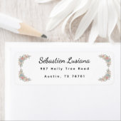 Cute Pastel Boho Rainbow Baby Shower Address ラベル (インサイチュ)