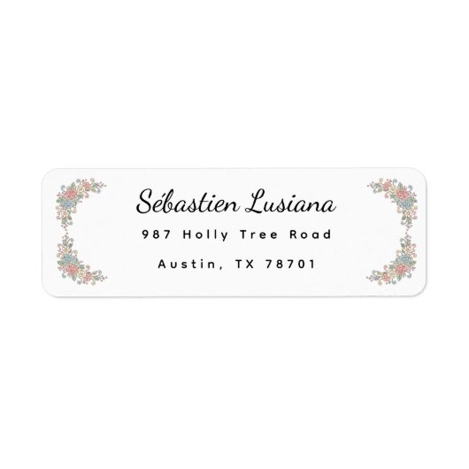 Cute Pastel Boho Rainbow Baby Shower Address ラベル (正面)