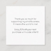 Cute Pastel Buildings Modern 割引カード (裏面)