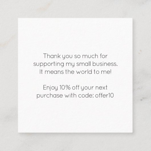 Cute Pastel Buildings Modern 割引カード (裏面)