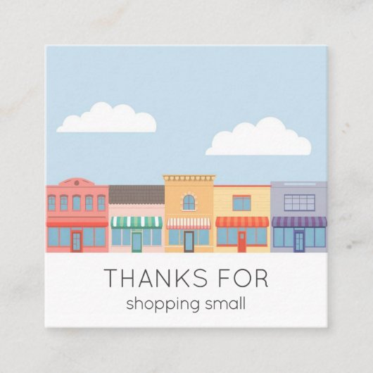 Cute Pastel Buildings Modern 割引カード (正面)