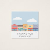 Cute Pastel Buildings Modern Order Insert Card (正面)