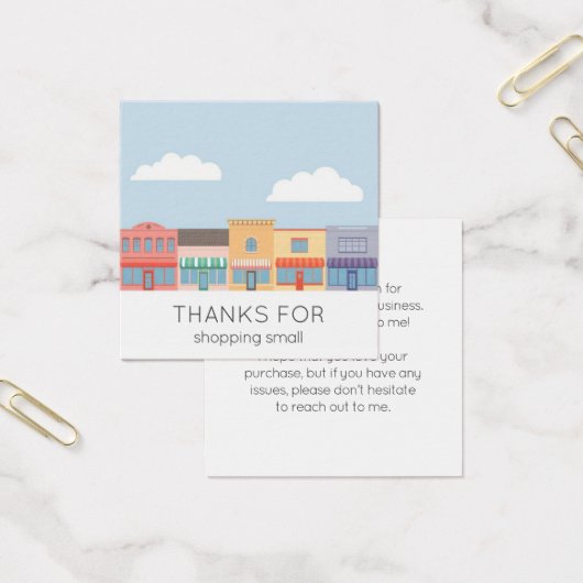 Cute Pastel Buildings Modern Order Insert Card (オフィス)