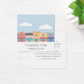Cute Pastel Buildings Modern Order Insert Card (デスク)