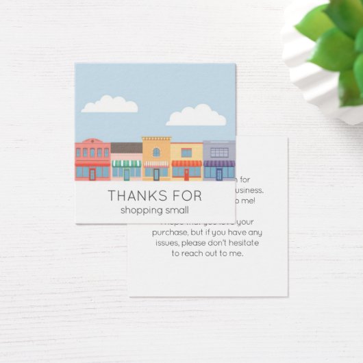 Cute Pastel Buildings Modern Order Insert Card (デスク)