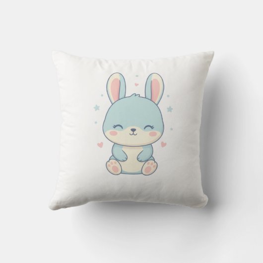 Cute Pastel Bunny Baby Onesie クッション (裏面)
