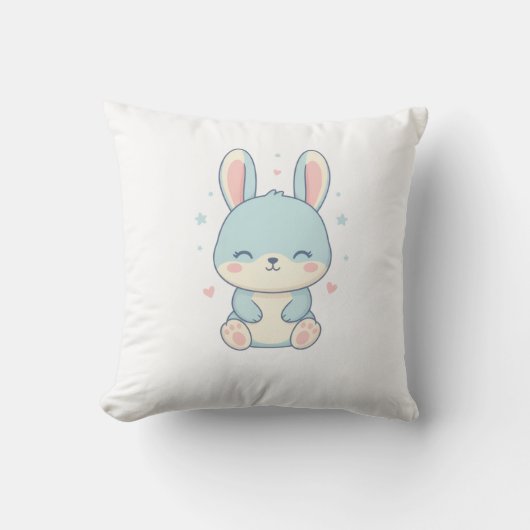Cute Pastel Bunny Baby Onesie クッション (正面)
