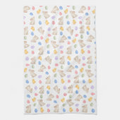 Cute Pastel Bunny Easter Eggs and Chicks  キッチンタオル (縦)