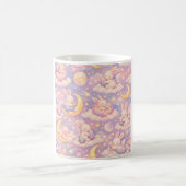 Cute Pastel Bunny Moon Mug – Kawaii Dreamy Clouds コーヒーマグカップ (中央)