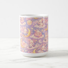 Cute Pastel Bunny Mug – Kawaii Moon & Clouds コーヒーマグカップ