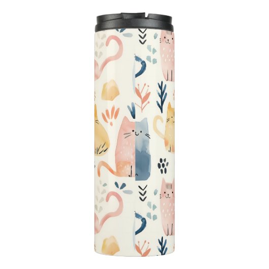 Cute pastel cat pattern  タンブラー (裏面)